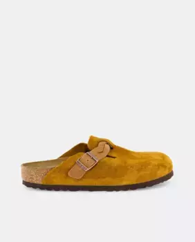 Женские замшевые сабо Boston Birkenstock, коричневый