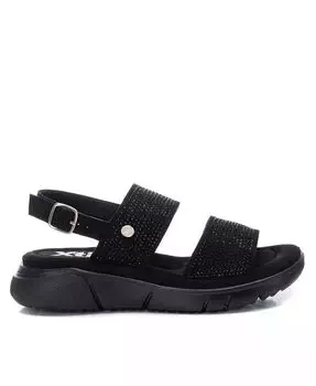 Женские замшевые сандалии на плоской подошве XTI, черный