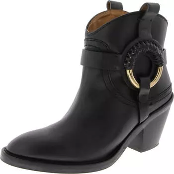 Женские замшевые сапоги Hanna Pull On Cowboy, Western Boots See by Chloe, черный