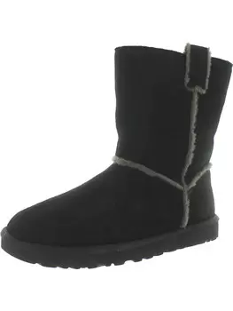 Женские замшевые шерстяные зимние и зимние ботинки UGG, черный