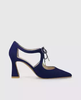 Женские замшевые туфли-лодочки со шнуровкой Lodi, синий