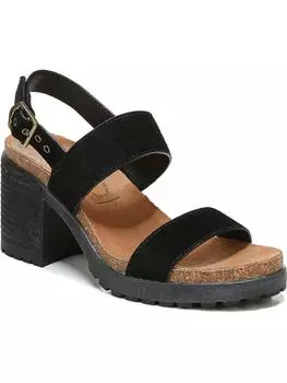 Женские замшевые туфли Lola Slingback на блочном каблуке Zodiac, черный