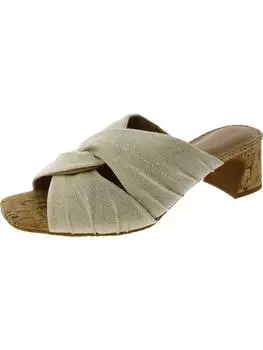 Женские замшевые туфли-мюли Griseld NYDJ, цвет natural metallic linen