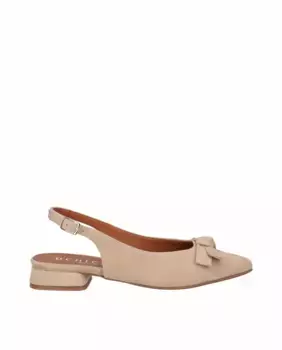 Женские замшевые туфли на плоской подошве с босоножками D'Chicas, цвет Crudo