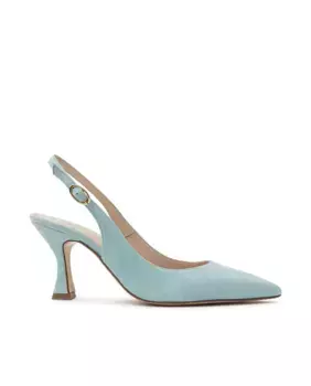 Женские замшевые туфли с пяткой на пятке Paco Gil, цвет Verde Agua