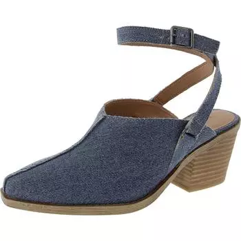 Женские замшевые туфли Winola с острым носком и ремешком на щиколотке Lucky Brand, цвет medium denim