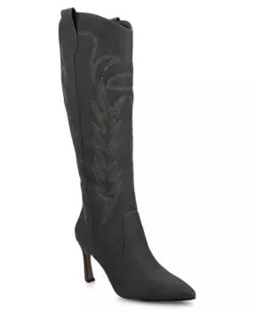 Женские западные сапоги до колена Laramie с вышивкой Journee Collection, серый