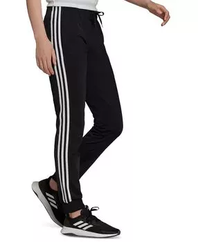 Женские зауженные спортивные брюки с тремя полосками essentials warm-up adidas, черный