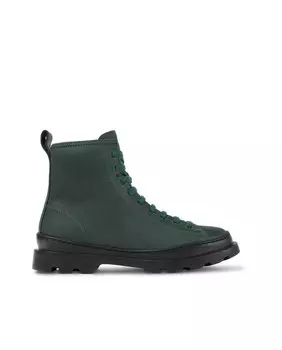 Женские зеленые кожаные ботинки на шнурках Camper, зеленый