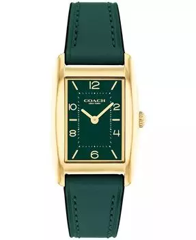 Женские зеленые кожаные часы Reese 24 мм COACH, зеленый