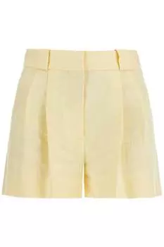 Женские желтые льняные шорты Blaze Milano с высокой талией