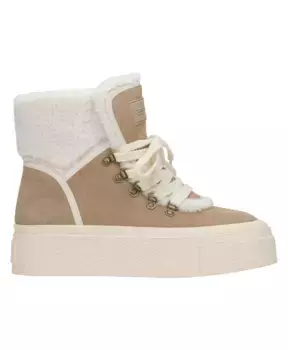 Женские зимние ботильоны из натурального велюра es8 er00115189 Estro, бежевый