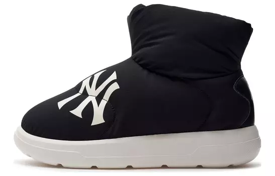 Женские зимние ботинки Chunky Classic A FLEECE черного цвета Mlb