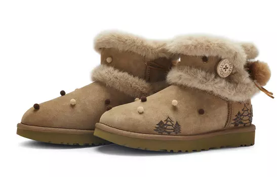 Женские зимние ботинки Mini Bailey Bow II, коричневые Ugg