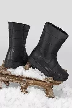 Женские зимние ботинки с круглым носком на молнии 52420 GNDER(R)