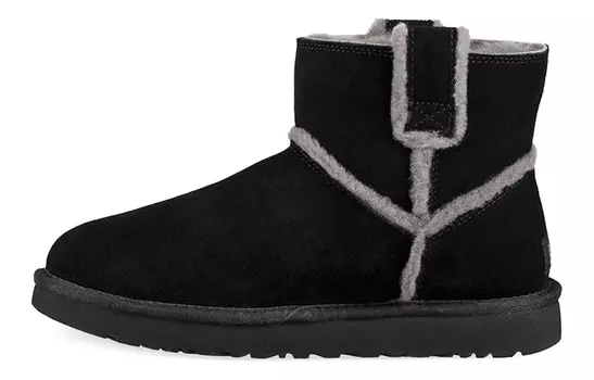 Угги UGG Classic Mini Spill Seam Fleece Lined Black Women's