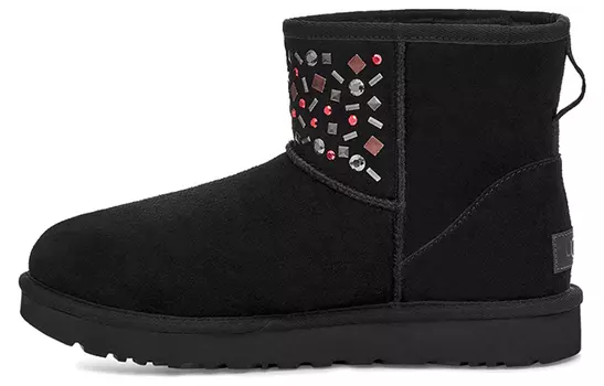 Угги UGG Classic Mini Stud Ii Rivets Snow Boots Black Women's