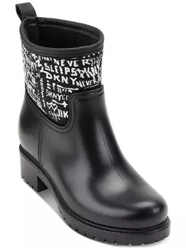 Женские зимние и зимние ботильоны до щиколотки для дождливой погоды и холодной погоды DKNY, цвет Textile/Pvc Black/White