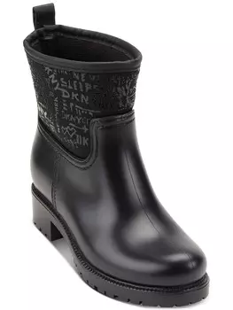Женские зимние и зимние ботильоны до щиколотки для дождливой погоды и холодной погоды DKNY, цвет Textile/Pvc Black/Shiny Black