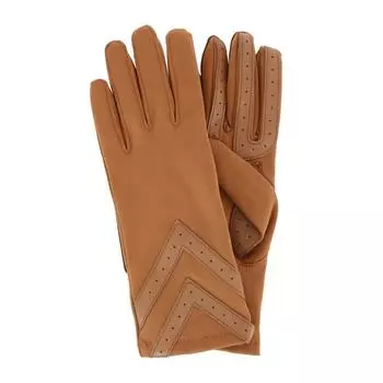 Женские зимние перчатки из спандекса для сенсорных экранов с шевронным запястьем Isotoner, цвет buckskin