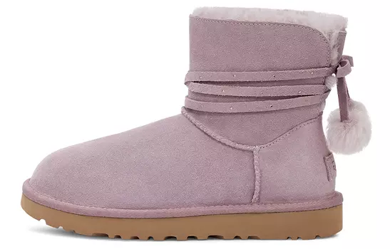 Угги UGG Mini Bailey Bow Pom 'Taupe Purple' Women's
