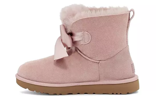 Угги UGG Gita Bow Mini Cozy Stay Warm Plush Fleece Lined Pink Women's