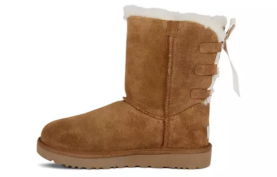 Угги UGG Short Bow Stiefel Fleece Lined Brown Women's