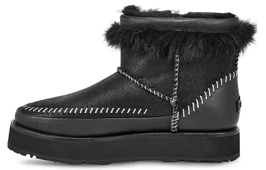 Угги UGG Fluff Punk Boot Fleece Lined Black Women's