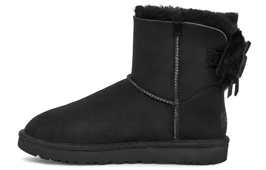 Угги UGG Classic Dudble Bow Mini Snow Boots Black Women's