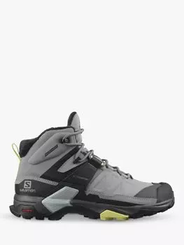 Женские зимние водонепроницаемые походные ботинки X Ultra 4 Mid Mid Salomon, памятник/черный/чарлок
