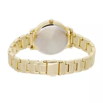 Женские золотистые блестящие часы и комплектный браслет Folio