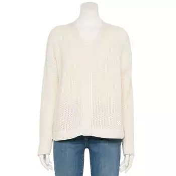 Женский адаптивный кардиган с закрытым передом Sonoma Goods For Life, цвет polar beige