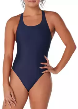 Женский эко-однотонный купальник Speedo Super Pro, темно-синий