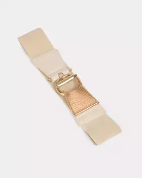 Женский эластичный ремень с пряжкой Morgan, белый