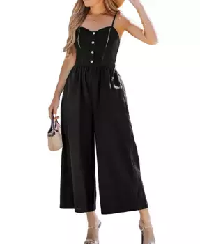 Женский элегантный комбинезон палаццо Cupshe, черный