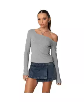 Женский асимметричный топ Adelaine Edikted, серый