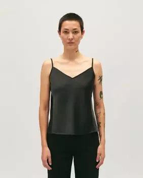 Женский атласный топ на бретелях Claudie Pierlot, черный