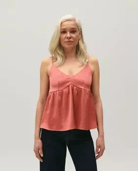 Женский атласный топ на бретелях Claudie Pierlot, красный