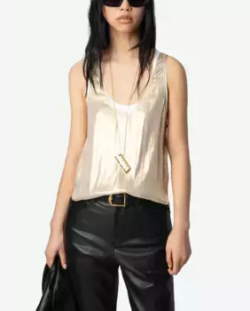 Женский атласный топ Tarys Zadig & Voltaire, золотой
