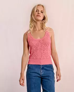 Женский ажурный топ на двойных бретелях Molly Bracken, цвет Rosa