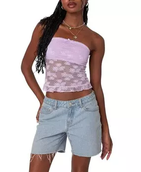 Женский балетный прозрачный кружевной топ Edikted, фиолетовый