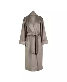 Женский бархатистый велюровый халат Pure Fiber, серый