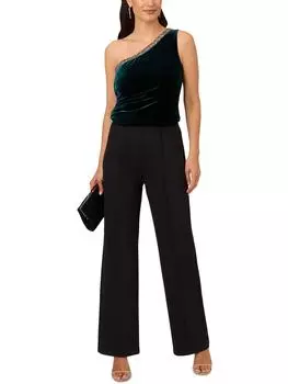 Женский бархатный пуловер с отделкой Adrianna Papell, цвет hunter