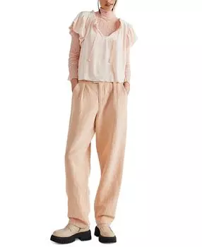 Женский бархатный топ terese с присборенным воротником Free People, мульти