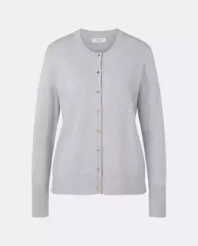 Женский базовая гладкая вискозный кардиган Woman El Corte Ingls, светло-серый