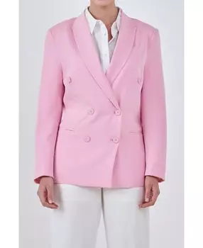 Женский базовый двубортный пиджак endless rose, розовый