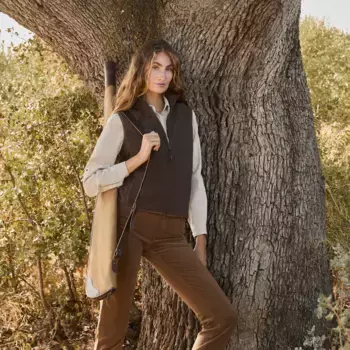 Женский базовый флисовый жилет Verhunt, коричневый