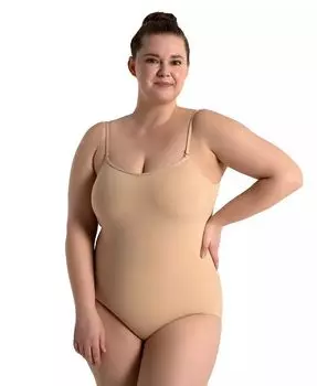 Женский базовый купальник Team Bases на бретелях с регулируемыми бретелями Capezio, коричневый/бежевый