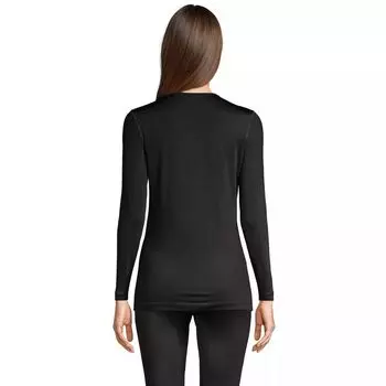 Женский базовый слой Lands End Thermaskin с круглым вырезом Lands' End, черный