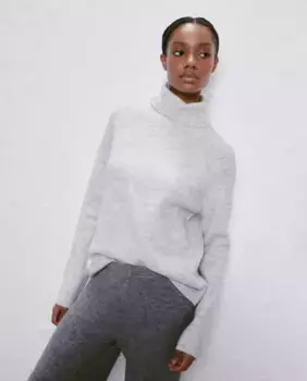 Женский базовый свитер-водолазка Baguilla Easy Wear, светло-серый